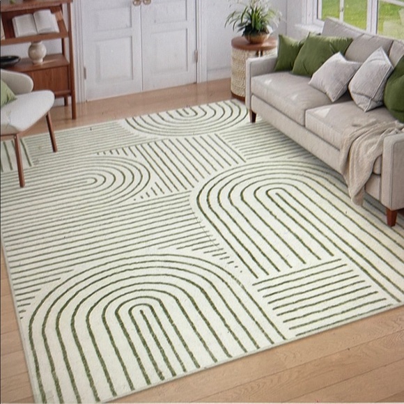 Lahome Other - NWT: LAHOME Abstract Washable Rug, 5x7 Feet, Green